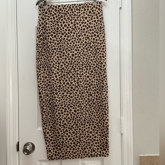 BLVD Black and Brown Midi Pencil Skirt - Picture 1 of 4